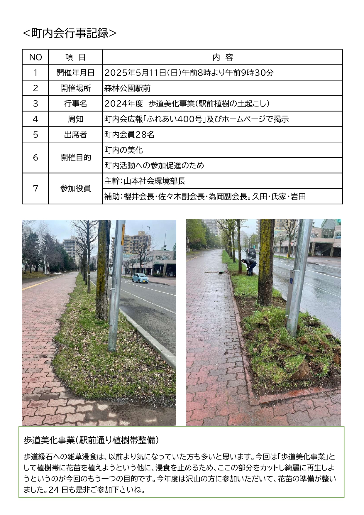 駅前土起こし